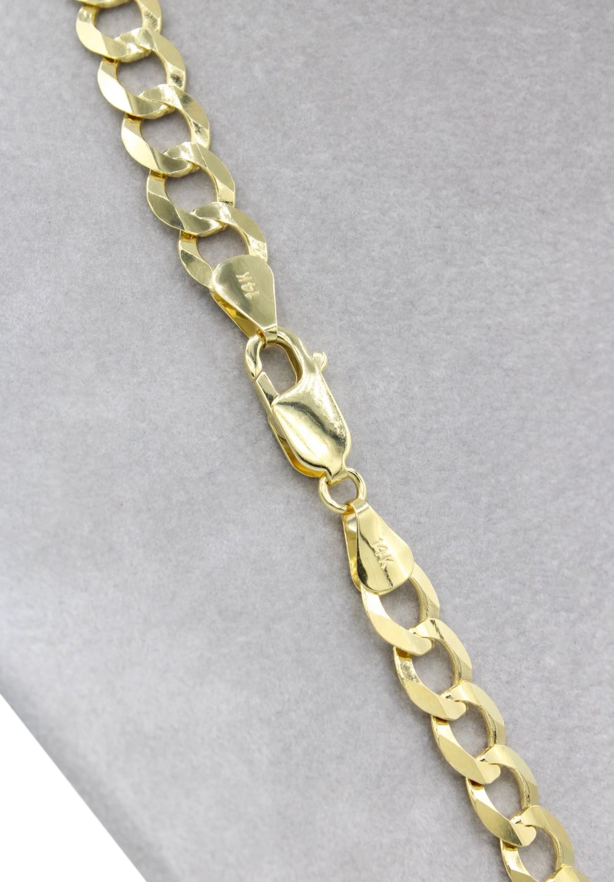 14K SOLID CUBAN CHAIN (7MM)
